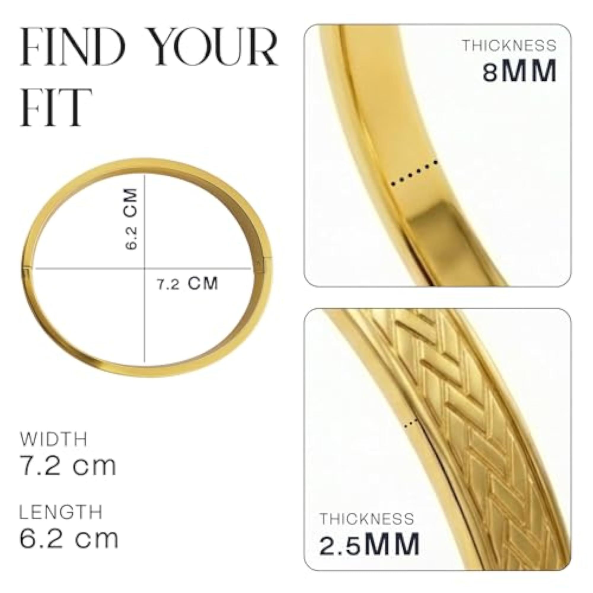 Stainless Steel Kada Bracelet for Men, Premium Wristwear